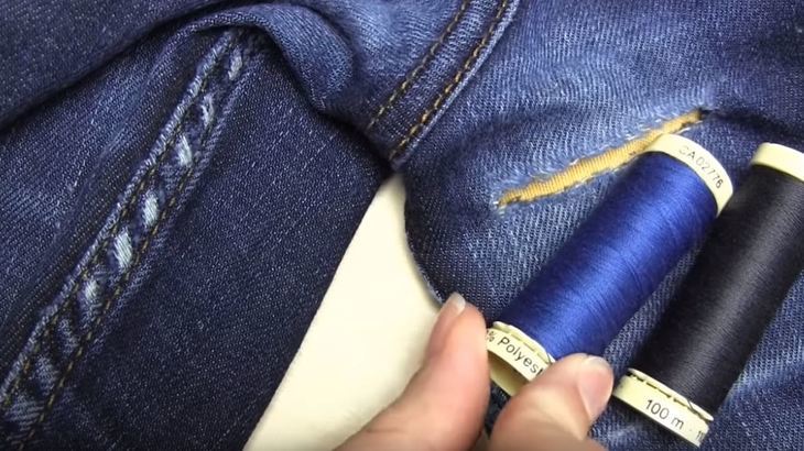Подбор цвета ниток что бы зашить джинсы